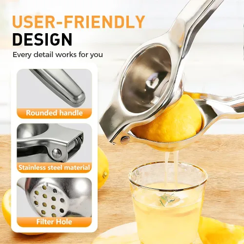 Miniatura 4 de Lemon Squeezer Stainless Steel Citrus Juicer, 2026 New Handheld Juicer for Home Use – Non-Slip Manual Citrus Juicer for Lemons, Oranges, and 1PC