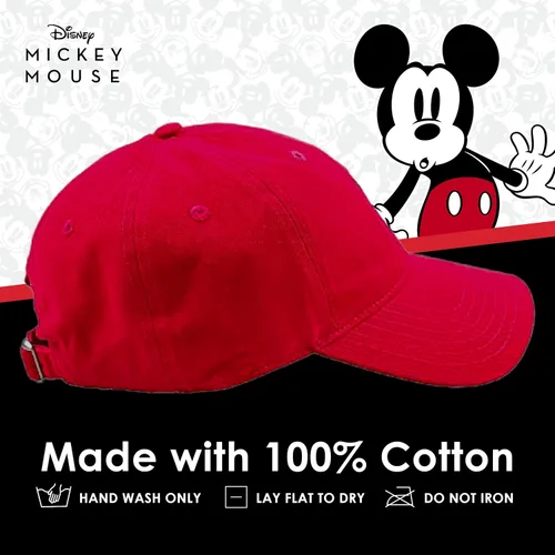 Miniatura 6 de Concept One Disney Mickey Mouse - Gorro de algodón bordado, ajustable, con ala curvada