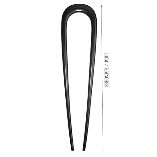 Miniatura 2 de 2 horquillas francesas en forma de U – horquillas de metal negro para mujeres, elegantes accesorios de peinado de moño y recogido para cabello