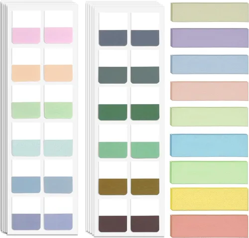 Potanro 1140 pestañas adhesivas de índice, pestañas coloridas para cuadernos, marcadores de página, pestañas adhesivas, pestañas para libros,