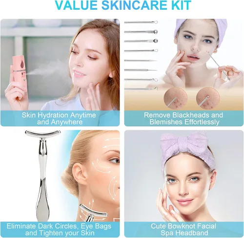 Miniatura 7 de Vaporizador facial para cara, vaporizador facial para limpieza profunda facial, vaporizador facial Nano Mister Set para senos nasales, desobstruye