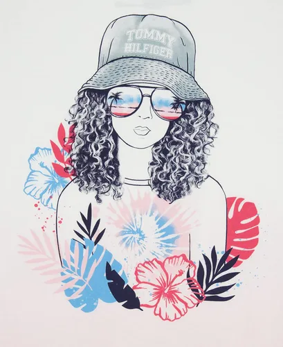 Miniatura 2 de Tommy Hilfiger Camiseta grande de manga corta con cuello redondo para niña
