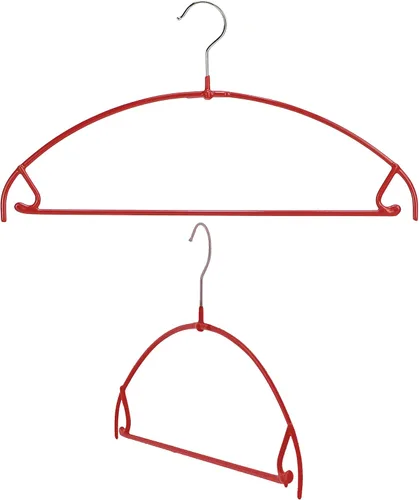 Miniatura 20 de Mawa by Reston Lloyd Euro Ultra Light/Thin Series, Percha antideslizante que ahorra espacio con barra y gancho para pantalones y faldas