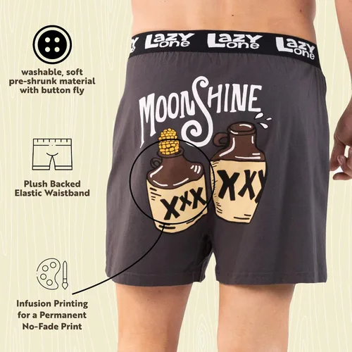 Miniatura 20 de Lazy One Divertidos boxers de animales, ropa interior humorística, novedosos pantalones cortos, regalos de broma para hombres