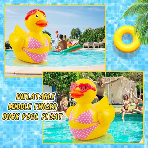 Miniatura 5 de Hungdao Paquete de 1 flotador inflable gigante de 4 pies para mujer, divertido flotador de bikini para despedida de soltera, viaje de niñas