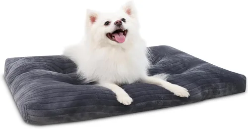 Miniatura 15 de Cama para Jaula de Perro Camas para Perros Lavables para Perros XX-Pequeños Franela Gruesa de Lujo Esponjosa Cómoda Almohadilla para Perrera Gris