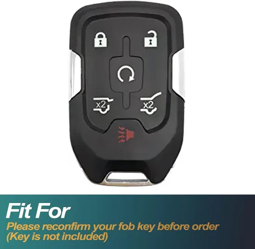 Miniatura 2 de FEYOUN Funda para llavero compatible con Chevy Chevrolet Suburban Tahoe GMC Terrain Yukon Yukon XL Smart 6 botones TPU remoto sin llave funda
