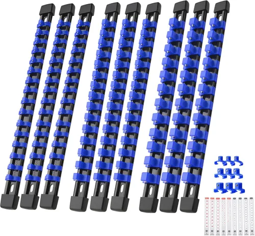 Miniatura 29 de Reniteco Organizador de Enchufes ABS - Juego de Soportes de Enchufes Gris, Juego de 12 Piezas de Soportes de Enchufes de Calidad Premium 1/4