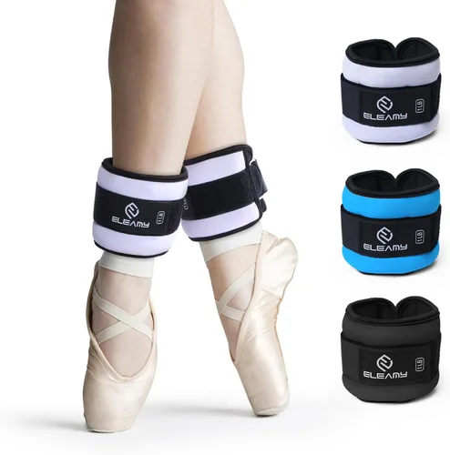 Miniatura 8 de ELEAMY Pesas de tobillo para mujeres y hombres, pares de 0.5 libras, 1 libra, 2 libras, 3 libras, para caminar, correr, yoga, fitness, tela de seda