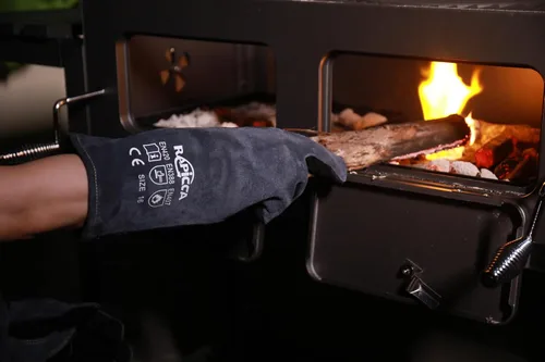 Miniatura 2 de RAPICCA Guantes de soldadura de 16 pulgadas, 662 ℉, forja/Mig/Stick de cuero extremadamente resistente al calor con costuras de Kevlar, perfectos
