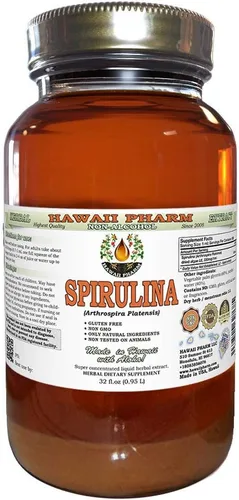 Miniatura 6 de Hawaii Pharm Extracto líquido sin alcohol de espirulina, grado profesional, espirulina hecha a mano en lotes pequeños (Arthrospira platensis)