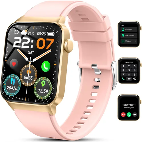 Reloj inteligente para hombres y mujeres (respuesta/hacer llamadas), reloj inteligente de 1.85 pulgadas, 113 modos deportivos, rastreador de fitness