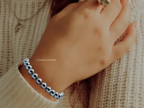 Miniatura 721 de Amazing Gemstone Pulsera de cristal para mujeres y hombres, pulsera de cristal curativo de protección, pulsera elástica con cuentas de piedras