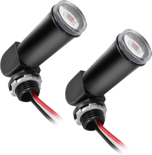 Miniatura 9 de Paquete de 1 sensor fotoeléctrico para exteriores, control de iluminación de conducto de montaje giratorio del atardecer al amanecer con fotocélula