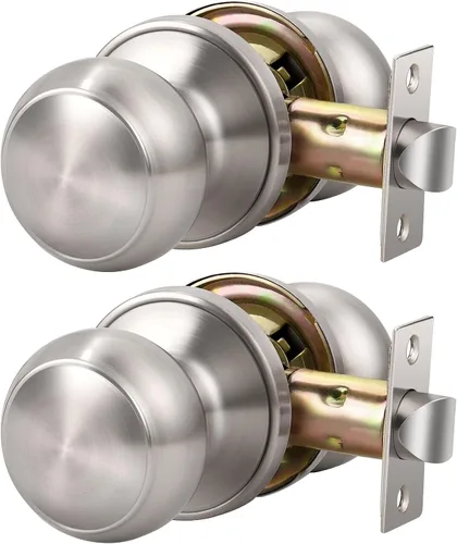 Miniatura 46 de Manija de puerta de acero macizo con diseño de bola antigua, para puerta de trastero, dormitorio, baño 609 Negro