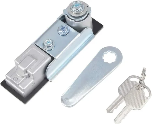 Miniatura 5 de uxcell Cerradura eléctrica para puerta de armario, apta para panel de 0.12 pulgadas (0.118 in) de grosor, tipo de empuje con llaves, 713