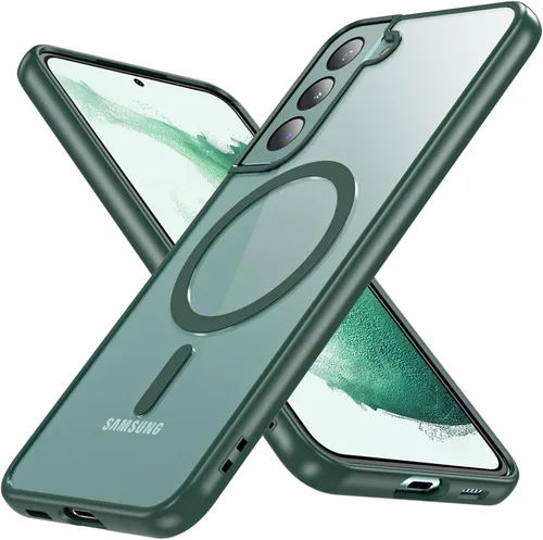 Miniatura 10 de OWKEY Funda para Samsung Galaxy A37/A36 Bark Phone Pro 5G con soporte, magnética, a prueba de golpes, para Magsafe translúcida mate, transparente