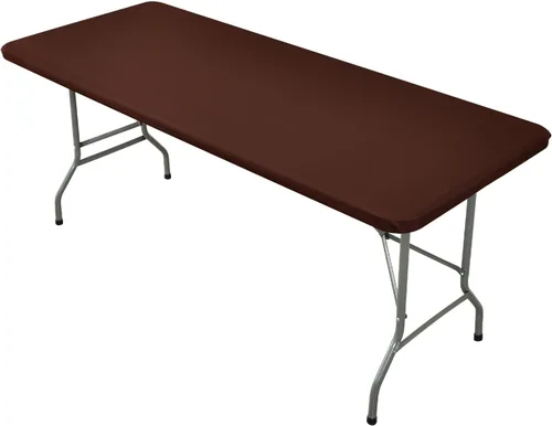 Miniatura 13 de Mantel Cuadrado Elástico Ajustable, Cubierta de Mesa de Poliéster Resistente al Viento, Mantel Resistente a Rayones y Lavable para Mesas Plegables