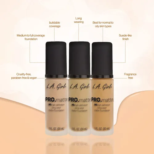 Miniatura 3 de L.A. Girl Base mate PRO - Bronceado claro