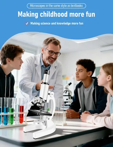 Miniatura 2 de Microscopio Compuesto para Adultos y Niños - Microscopio Biológico de Alta Potencia 40X-2000X para Estudiantes, Laboratorio Escolar y Educación