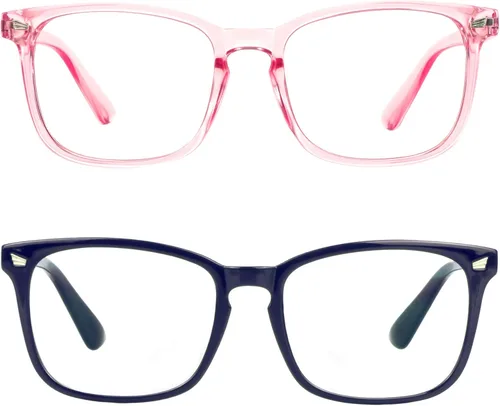 Miniatura 9 de LifeArt 2 pares de anteojos de bloqueo de luz azul con bisagra de resorte, anteojos para computadora, anteojos de juegos, gafas de TV para mujeres