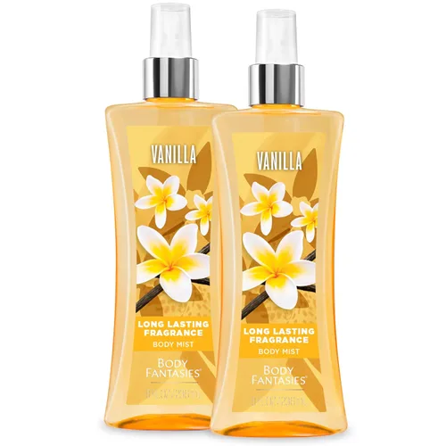 Body Fantasies Signature Fragrance Body Spray, vainilla, 8 onzas líquidas (paquete de 2)