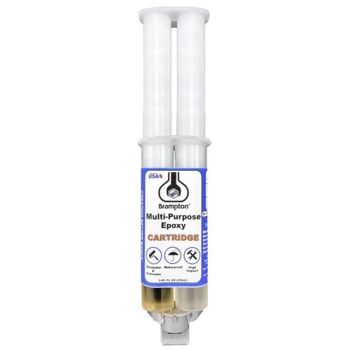 Brampton Epoxi multiusos, fraguado rápido de 30 minutos, kit de pegamento epoxi impermeable de 2 partes para azulejos, metal, cerámica, vidrio,