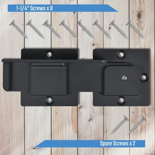 Miniatura 7 de Pestillo de Compuerta Abatible de 7.5" con Agujeros para Candado, Pestillo de Compuerta de Aleación de Aluminio Resistente de 4mm para Cerca