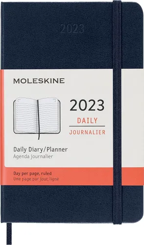 Miniatura 14 de Moleskine Agenda mensual clásica de 12 meses de 2023, tapa dura, grande (5 x 8.25 pulgadas), color negro