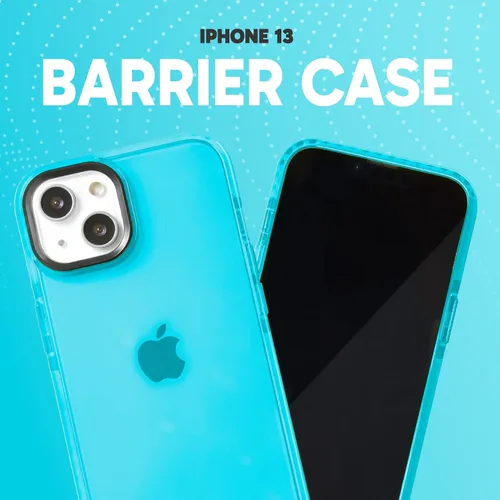 Miniatura 2 de SteepLab Funda de barrera para iPhone 13, protección de 360 grados que absorbe impactos con bisel elevado y colores llamativos (cielo azul brillante)
