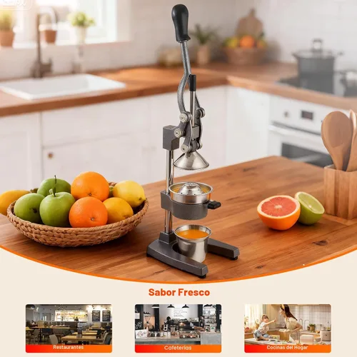 Miniatura 6 de Exprimidor manual de hierro fundido, exprimidor comercial de limón, exprimidor profesional de cítricos, ideal para extraer jugo de limones, naranjas
