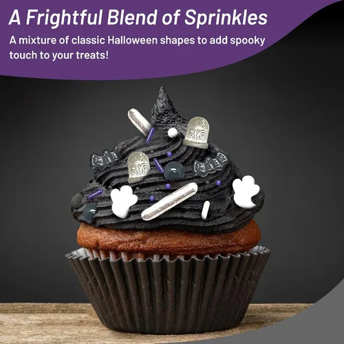 Miniatura 3 de Delicious & Deadly Graveyard Smash-RIP negro, violeta, morado, blanco, plata, mansión encantada de Halloween, otoño, colorido, chispas de caramelo