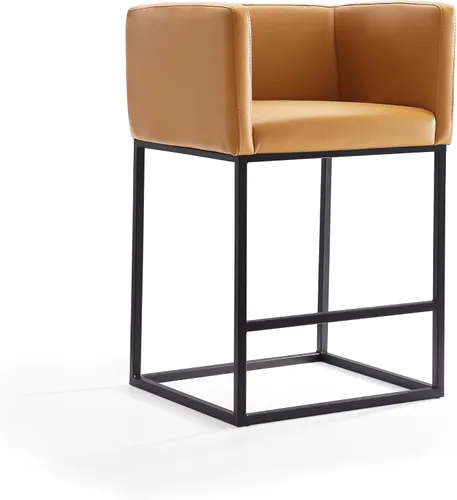 Miniatura 12 de Manhattan Comfort Embassy - Taburete de bar de metal gris y negro de 34 pulgadas
