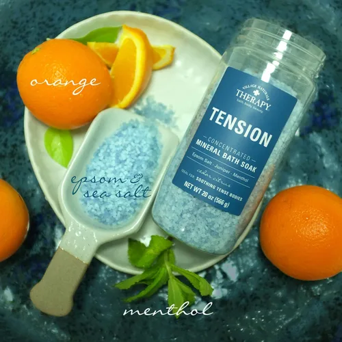 Miniatura 4 de Village Naturals Therapy Tension Concentrated Mineral Bath Soak, aroma cítrico de cedro, 20 onzas, paquete de 3