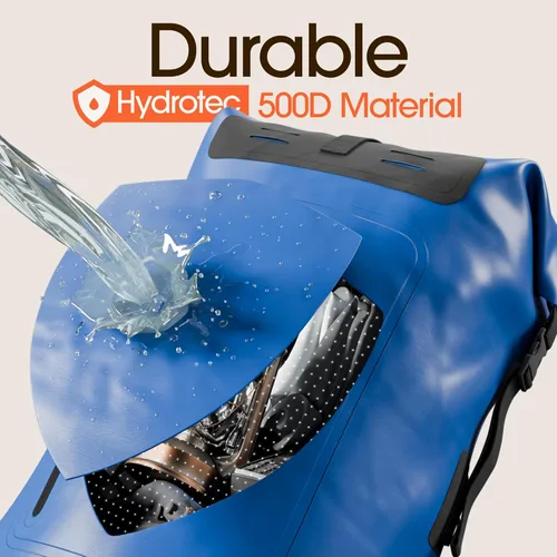 Miniatura 4 de Earth IPX8 Mochila impermeable de 35 L, con cierre enrollable resistente con bolsillo frontal con cierre de fácil acceso y panel trasero acolchado