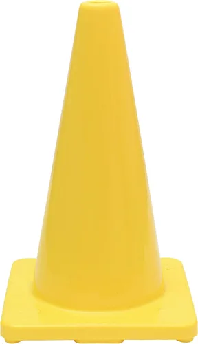 Conos de seguridad de tráfico de PVC amarillo de 18"