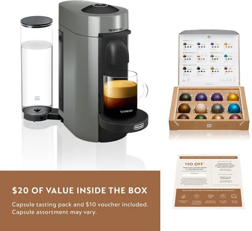 Miniatura 4 de De'Longhi Nespresso Vertuo Plus Cafetera y Máquina de Espresso de De'Longhi, Gris