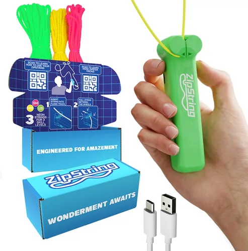 Miniatura 12 de ZipString Original - Como se ve en Shark Tank - Juguete clásico de lanzador de cuerda, perfecto para niños y adultos - Lanza un lazo de cuerda