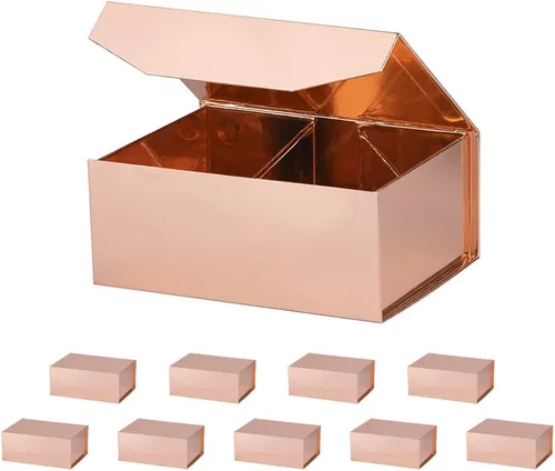 Miniatura 24 de Caja de regalo negra con tapa de 12 x 8 x 2.5 pulgadas, caja de regalo magnética para envolver, caja de regalo a granel para regalo, grano de malla