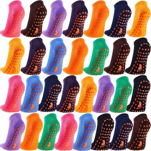 30 pares de calcetines antideslizantes para yoga, calcetines deportivos suaves y coloridos para mujeres, hombres, yoga, pilates, barre, 10 colores