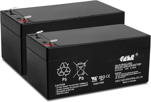 Miniatura 9 de Casil Batería de repuesto de 12 V 8 Ah compatible con APC Back-UPS ES BE550G, paquete de 2