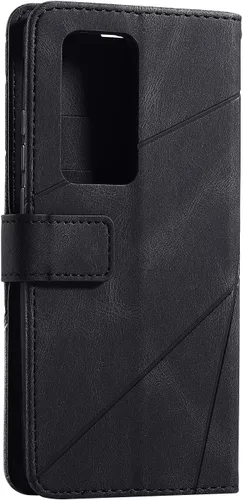 Miniatura 3 de Funda para Huawei P40 Pro, Funda para Huawei P40 Pro 5G ELS-NX9 ELS-N29 ELS-N04 ELS-AN00 Funda con tapa de piel sintética negra