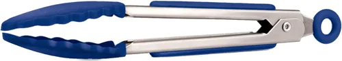 Miniatura 6 de Tovolo Pinzas pequeñas con puntas de silicona de 8.25 pulgadas para servir aperitivos, ensaladas, pinzas de metal de acero inoxidable para cocinar