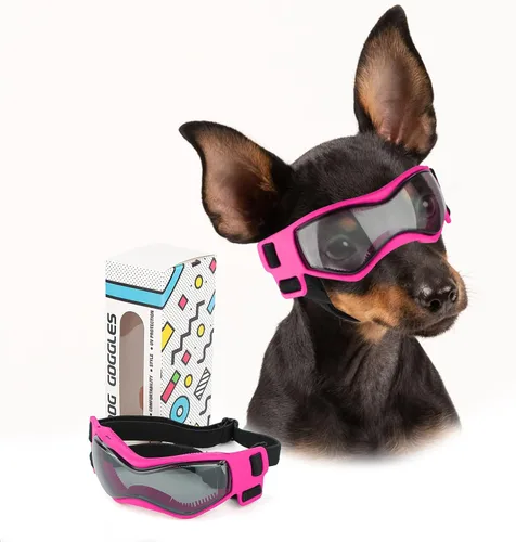 Miniatura 13 de Gafas de sol para perros de razas pequeñas, lentes de sol para perros con protección UV, para cachorros para mascotas pequeñas al aire libre, Naranja