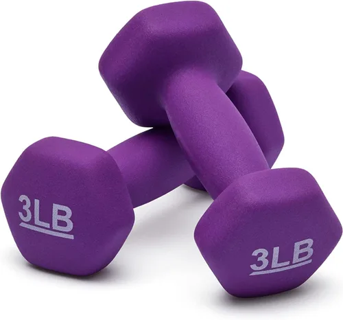 Miniatura 3 de Amazon Basics - Mancuerna de entrenamiento de fácil agarre, con revestimiento de neopreno, disponibles en varios juegos y pesos