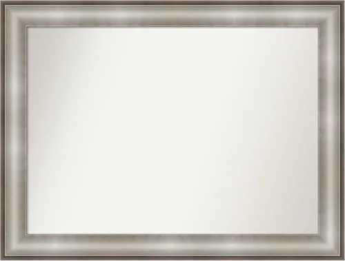 Miniatura 393 de Amanti Art Espejo de baño plateado para sobre fregadero, 28 x 47 pulgadas, espejo rectangular de plata imperial, marco de madera tradicional de gran