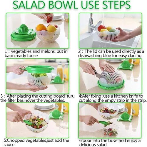 Miniatura 3 de Tofern Cortador de ensalada a presión y exprimidor multifuncional de frutas y verduras