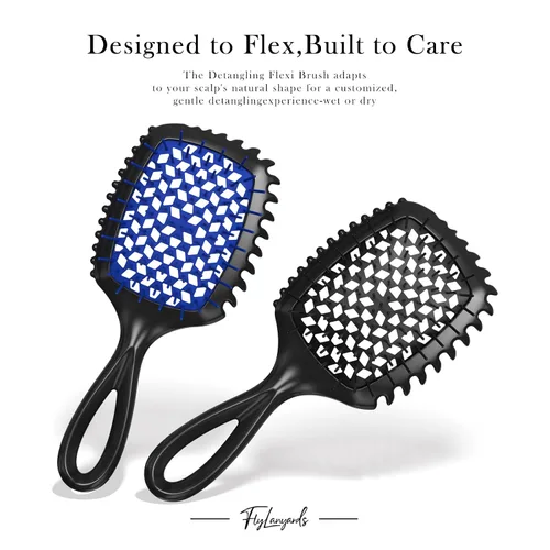 Miniatura 6 de Cepillo desenredante – Paquete de 2 cepillos ventilados para cabello húmedo y seco – Cepillo desenredante fácil y sin dolor que reduce los nudos