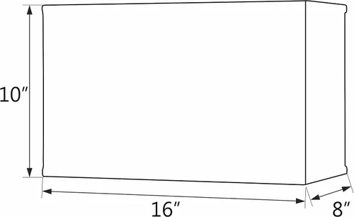 Miniatura 6 de Aspen Creative 36003, pantalla rectangular de transición con forma de araña en forma de araña en gris y negro, 8 pulgadas + 16 pulgadas de ancho