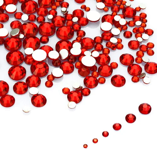 Miniatura 11 de LolliBeads Piedras redondas de resina para uñas con parte trasera plana y cristales acrílicos.